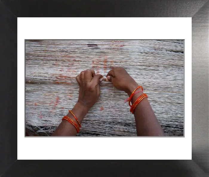 Framed Print : Print of a married Hindu woman performing Vat Savitri ritual