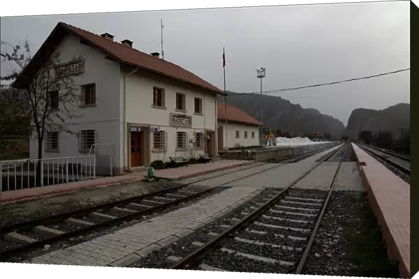 A general view of the Bagistas train station near the eastern Anatolian city of Erzincan