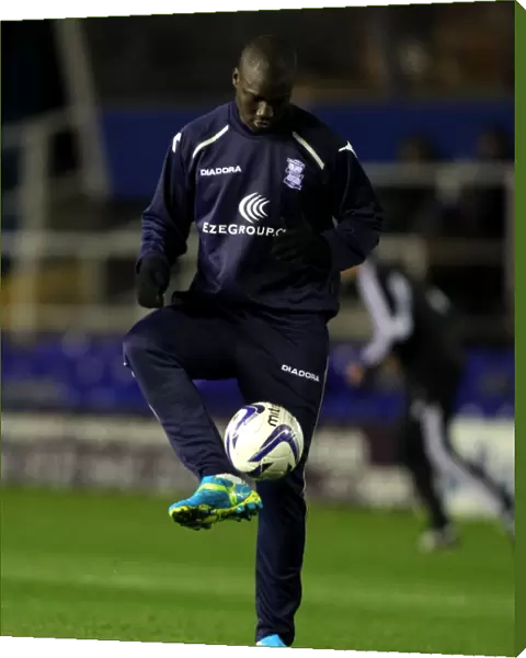 Birmingham City FC: Papa Bouba Diop's Intense Warm-Up Before Birmingham City vs. Bristol City (Npower Championship, St. Andrew's - 06-11-2012)