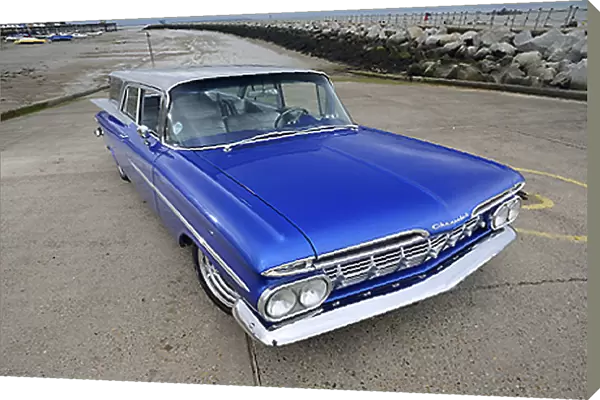 Chevrolet Brookwood Estate (modified), 1959, Blue, & silver