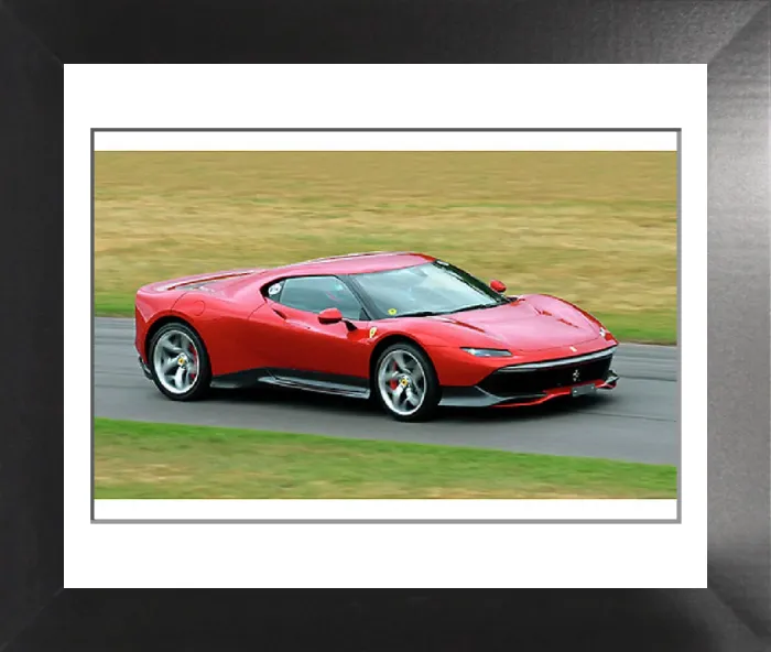 Framed Print : Ferrari SP38 Print, One-Off 2018 Red Metallic