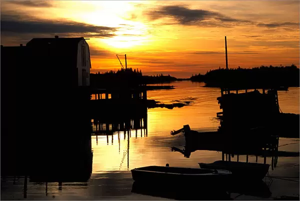 N. A. Canada, Nova Scotia, Blue Rock. Sunrise at Blue Rock