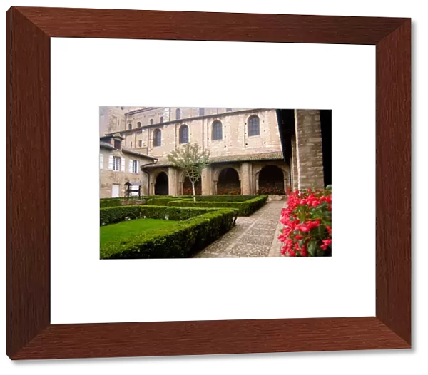 03. France, Burgundy, Tournus, Abbaye de St-Philibert courtyard