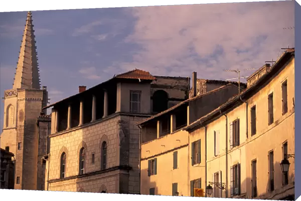 EU, France, Provence, Bouches-du-Rhone, Arles. Buildings near Roman amphitheatre