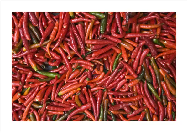 France, Reunion Island, St-Paul, Seafront Market, Chilli peppers