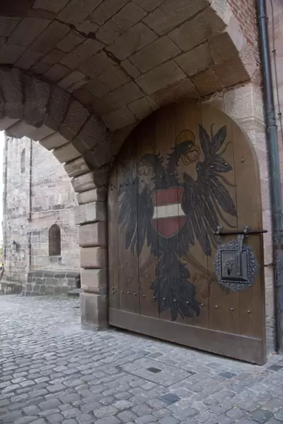 Germany, Nuremberg. Historic 11th century Imperial Castle (aka Kaiserburg). Castle