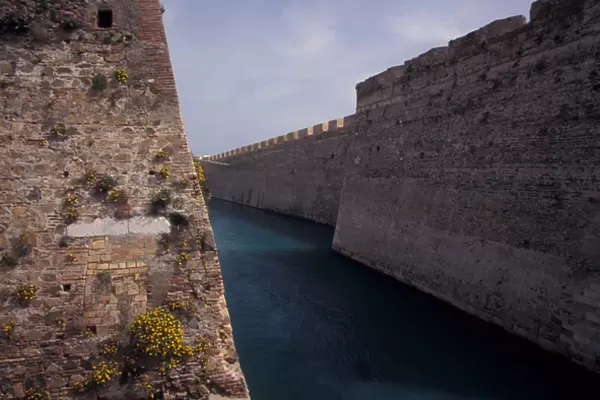 Europe, Spain (near northern Africa), Ceuta, royal walls and waterway
