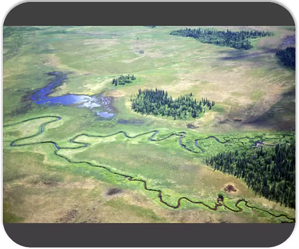 North America, USA, Alaska, ANWR. Tundra landscape on north slope of ANWR