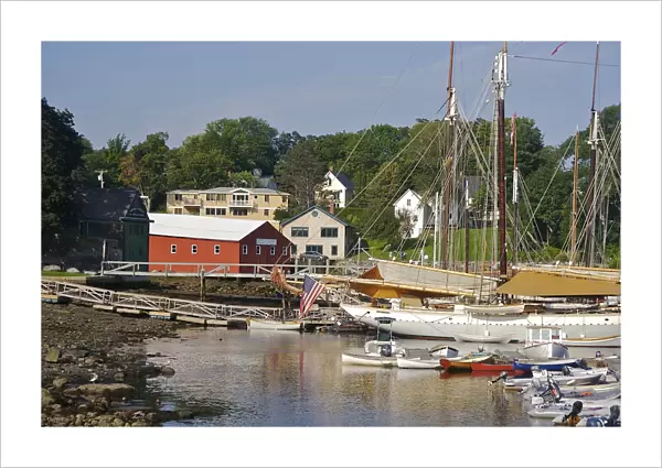North America, United States, Maine, Camden. A view of Camdens harbor
