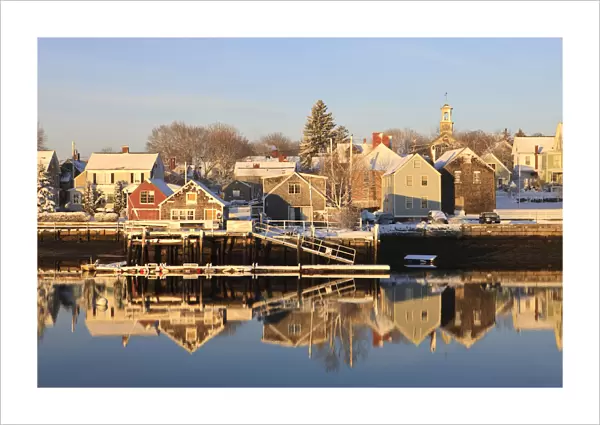 The South End of Portsmouth, New Hampshire as seen from Pierce Island in winter