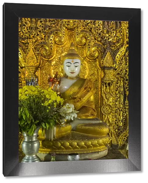 Myanmar. Mandalay. Inwa. Small marble Buddha