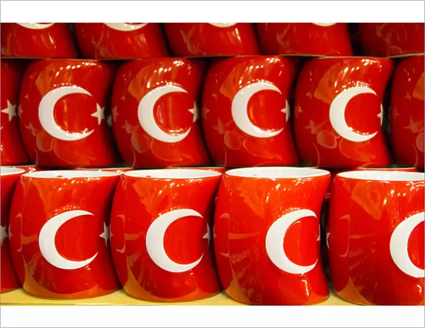 Asia, Turkey. Turkish souveniers often display their national flag