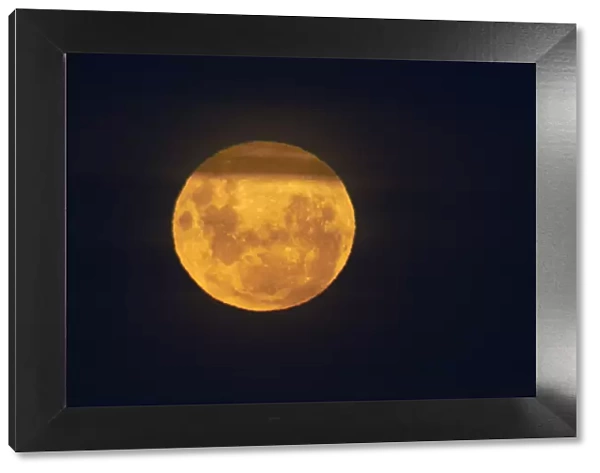 Full Supermoon seen at lunar perigee (moons closest point to the earth)