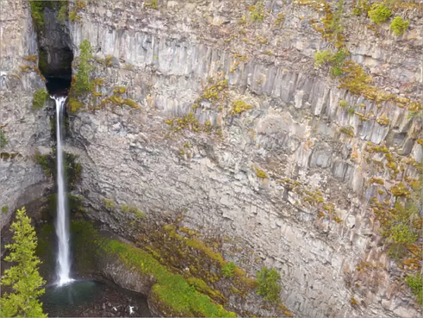 Canada, British Columbia, Wells Gray Provincial Park. Scenic of Spahats Falls. Credit as