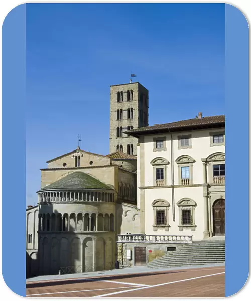 The building of Fraternita dei Laici and Church of Santa Maria della Pieve, Piazza