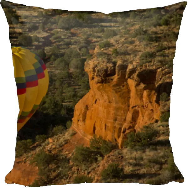 Hot air balloon; view from sister balloon; red rock country; Coconino National Forest