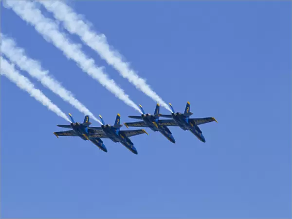WA, Seattle, The Blue Angels, performing at SEAFAIR, F  /  A-18 Hornet aircraft