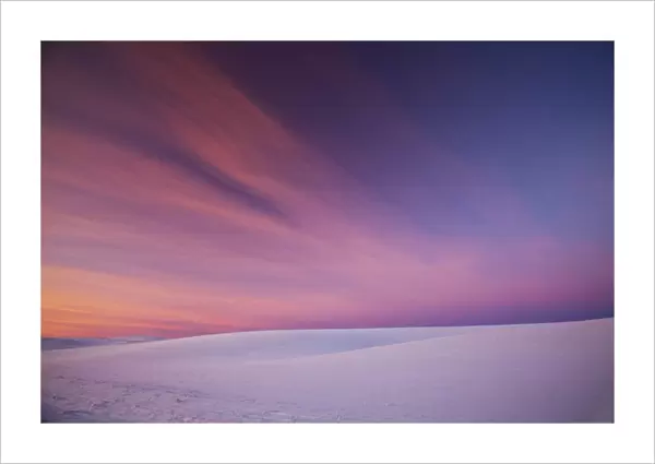 North Amarica; USA; Washington; Paluose Country; Sunset and Patterns in Snow Covered