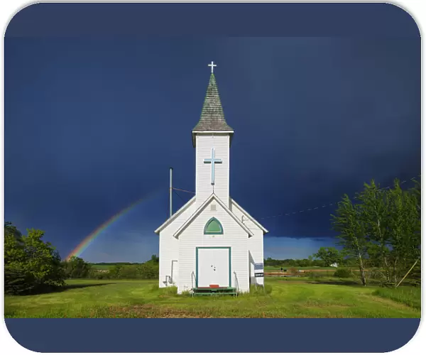 Canada, Saskatchewan, Wroxton. Rainbow and Bethel Lutheran Church