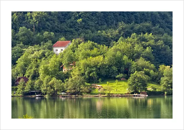 Landscape of Pliva River, Jajce, Bosnia and Herzegovina
