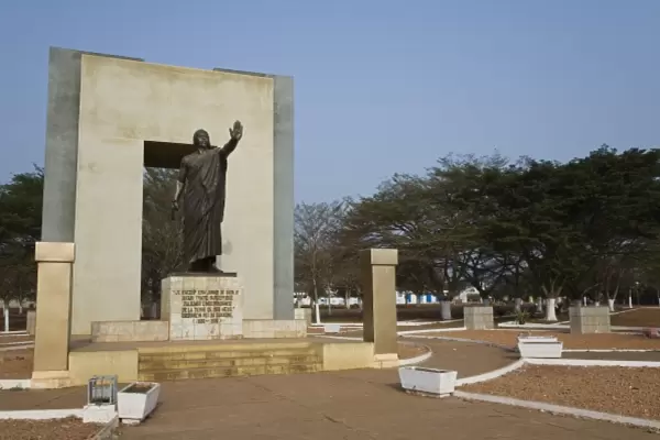 West Africa, Benin, Abomey. Monument of King Glele of Dahomey near the Royal Palace of Abomey