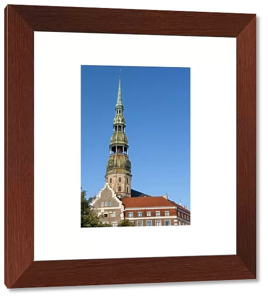 Riga, Latvia. St. Peters Lutheran Church in Townhall Square
