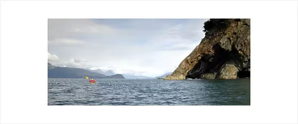 Solo Kayaker, Resurrection Bay, Kenai Fjords National Park, AK