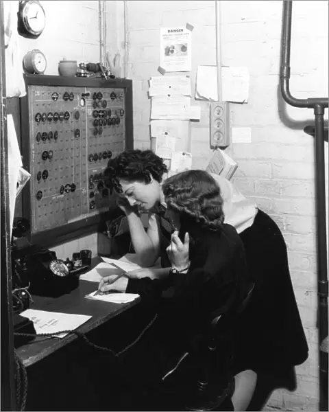 Two women in control room, WW2