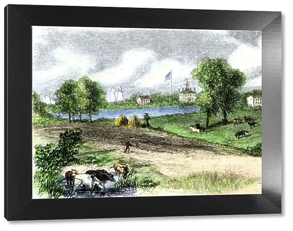 Farm near Tinicum, Delaware, 1800s