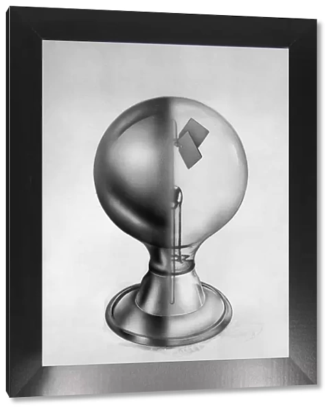 Radiometer invented by Sir William Crookes in 1873. Illustration, mid-20th century