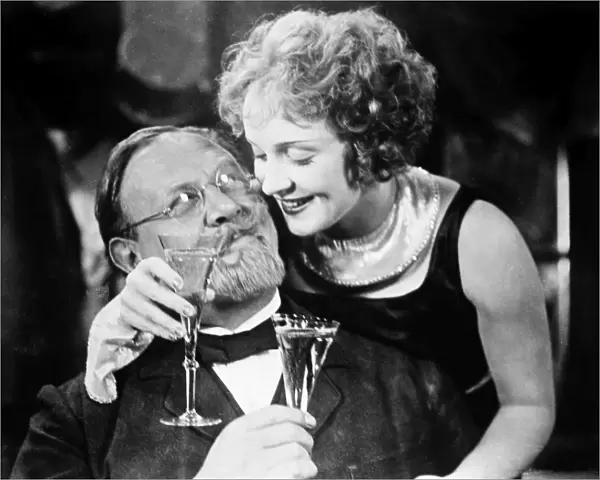 Emil Jannings as Emanuel Raht and Marlene Dietrich as Lola Lola in The Blue Angel directed by Josef von Sternberg, 1930