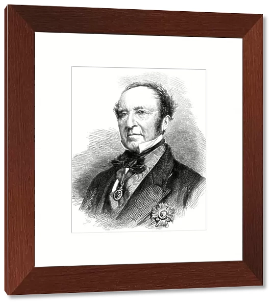 (1792-1871). Sir Roderick Impey Murchison. Scottish geologist. Line engraving, English, 1866