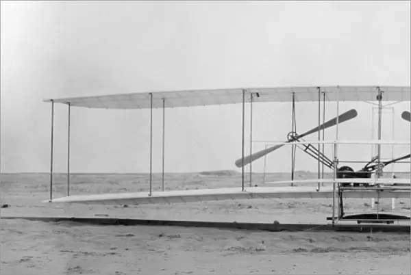First heavier-than-air flight of the Wright Brothers at Kitty Hawk, North Carolina, 17 December 1903