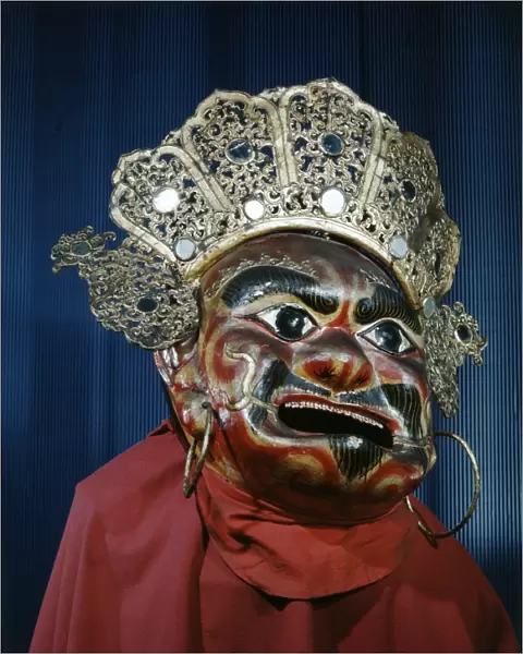A traditional Tibetan mask, made of papier-mache