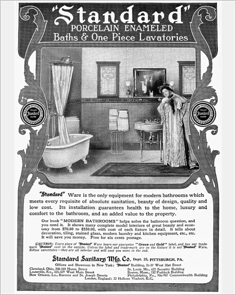 BATHROOM ADVERTISEMENT. From an American magazine of 1905