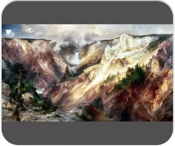 MORAN: YELLOWSTONE, 1893. Grand Canyon of the Yellowstone. Oil on canvas by Thomas Moran