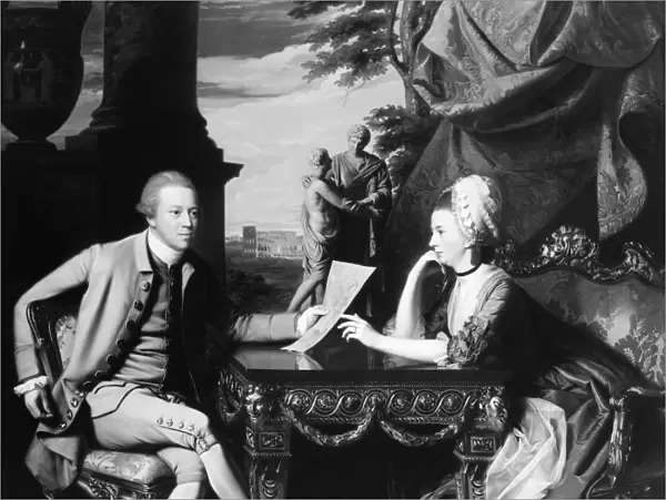 RALPH IZARD (1741-1804). American senator and statesman, with his wife, Alice DeLancey