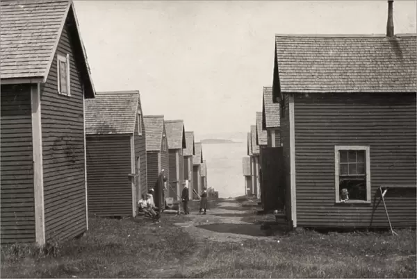 FACTORY WORKER HOUSING, 1911. Settlement of sardine workers from Factory #2 at