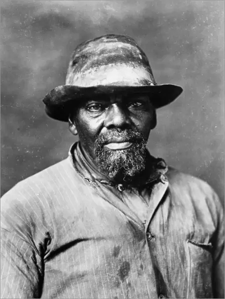 PORTRAIT: MAN. Portrait of an unidentified African American man