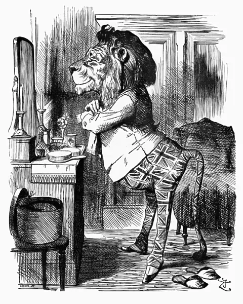 JUBILEE CARTOON, 1887. The British Lion Prepares for the Jubilee