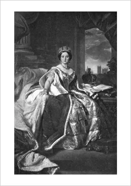 VICTORIA (1819-1901). Queen of Great Britain, 1837-1901. Gravure reproduction of a painting
