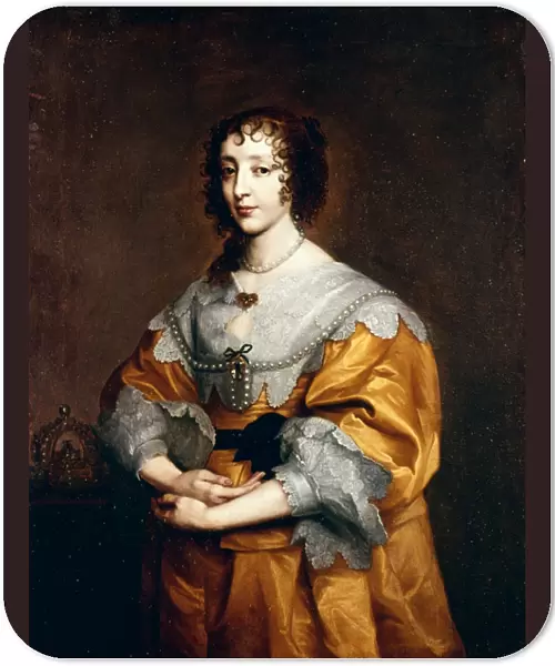 QUEEN HENRIETTA MARIA. (1609-69), queen consort of England, 1624-42. Canvas, c1632-35