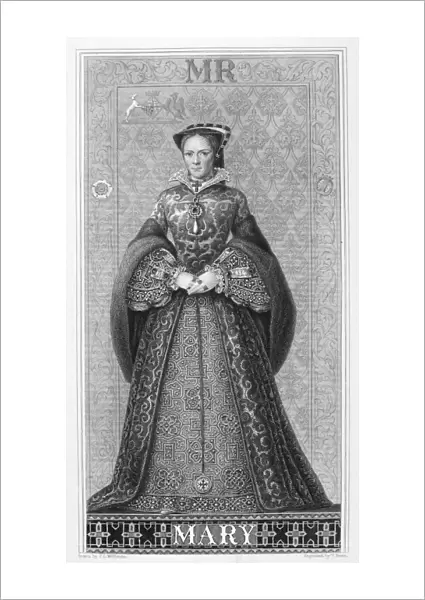 MARY I (1516-1558). Queen of England and Ireland. Etching, English, 1882