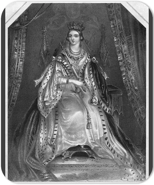 VICTORIA (1819-1901). Queen of Great Britain, 1837-1901. Engraving, c1839