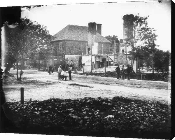 CIVIL WAR: YORKTOWN, 1862. Headquarters of Confederate Army General John B. Magruder at Yorktown