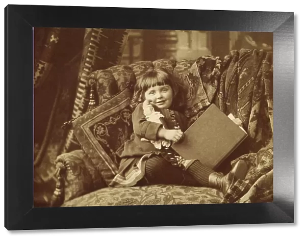 GIRLS, c1890. Original cabinet photograph, c1890, of an unidentified child