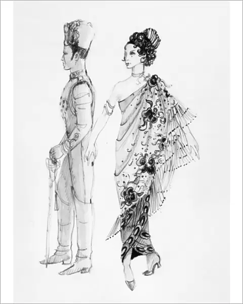 OPERETTA COSTUMES. Design by Theoni V. Aldredge for a 1974 New York City Opera