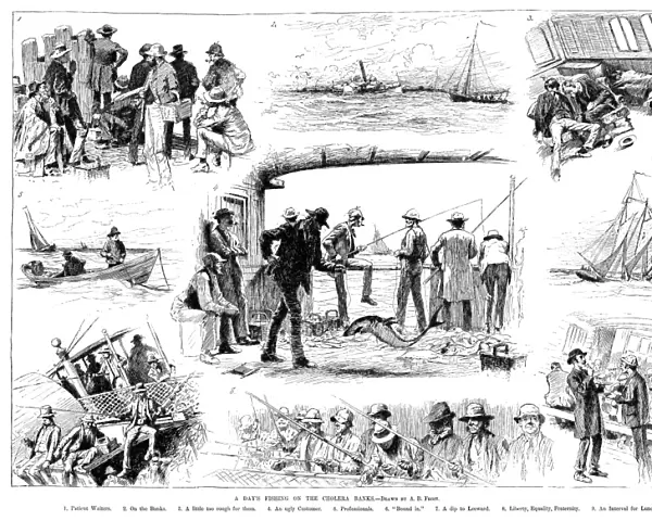 NEW YORK: FISHING, 1884. A Days Fishing on the Cholera Banks, in New York State