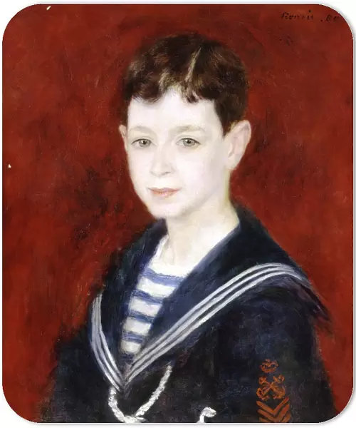 RENOIR: FERNAND HALPHEN. Fernand Halphen as a Boy. Oil on canvas, Pierre-Auguste Renoir