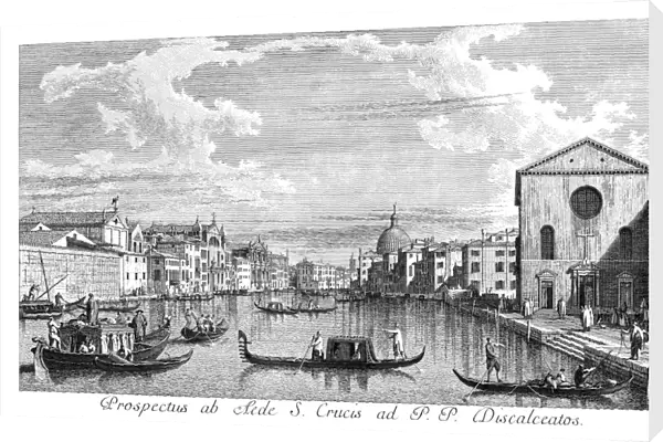 VENICE: GRAND CANAL, 1735. The Grand Canal in Venice, Italy, looking north-east